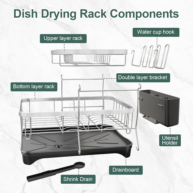 LIYI Dish Drying Rack, Large Dish Rack - Image 8