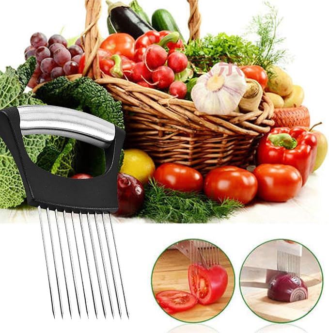 Stainless Steel Onion Holder for Slicing, Onion Slicer Holder, Onion Cutter for - Image 5