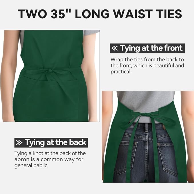 NLUS 2 Pack Kitchen Aprons - Image 5