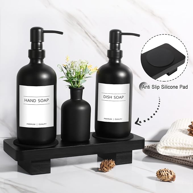 Dish Soap Dispenser for Kitchen, Kitchen Soap Dispenser Set - Image 4