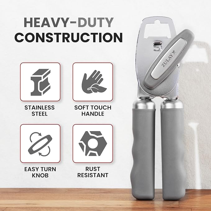 Zulay Kitchen Heavy Duty Stainless Steel Can Opener Manual - Image 3