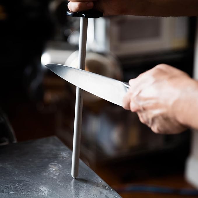 Professional Carbon Steel Black Knife Sharpening Steel - Image 3