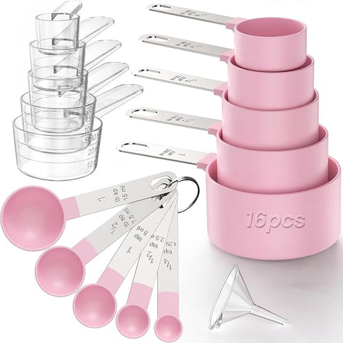 16PCS Measuring Cups and Spoons Set, Measuring Spoon Set by CreateHarmonyWithYourPet