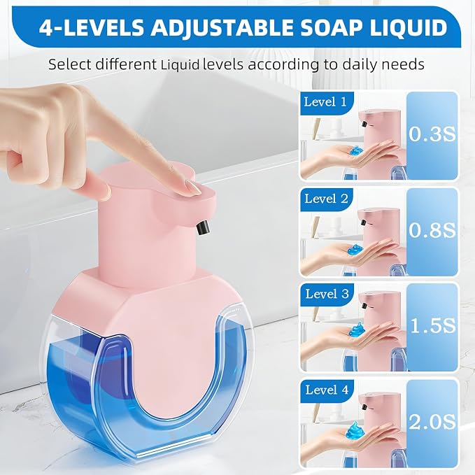 2Pack Automatic Soap Dispenser Touchless, Rechargeable Liquid Soap Dispenser - Image 3