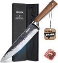 Huusk Japanese Chef Knife 8 Inch Gyuto Kitchen Knife Hand Forged Sushi Knives by HuuskKnife