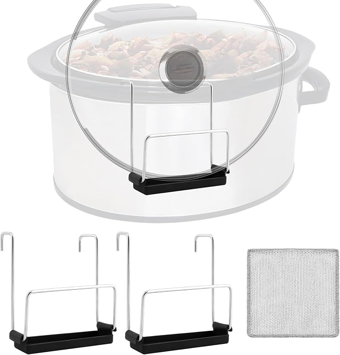 2 Pack Slow Cooker Lid Holder, Stainless Steel Lid Rack - Image 9