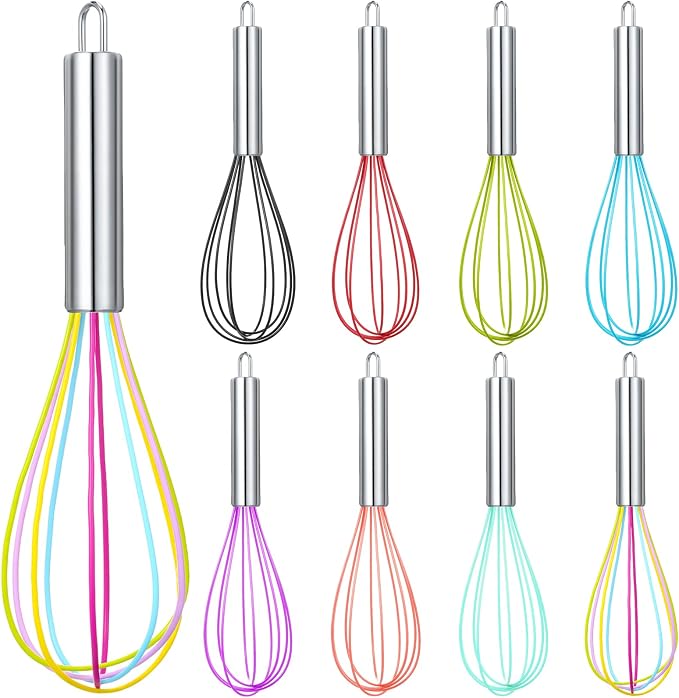Domensi 8 Pcs 8 Inch Whisks Bulk by Domensi
