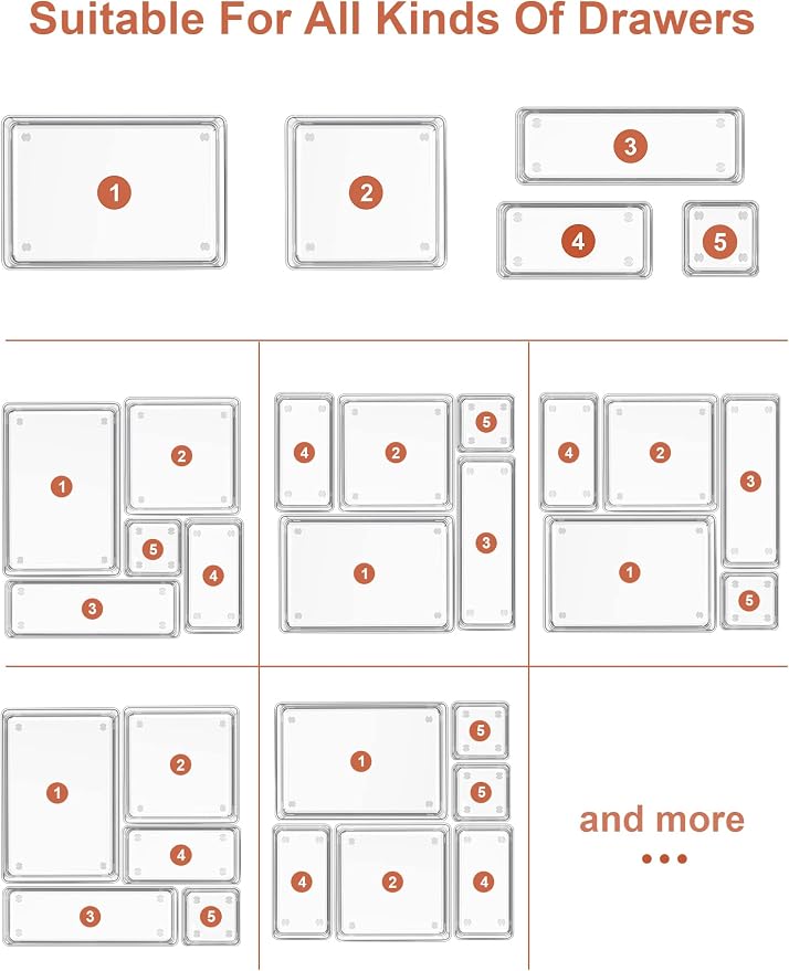 SMARTAKE 13-Piece Drawer Organizer - Image 8