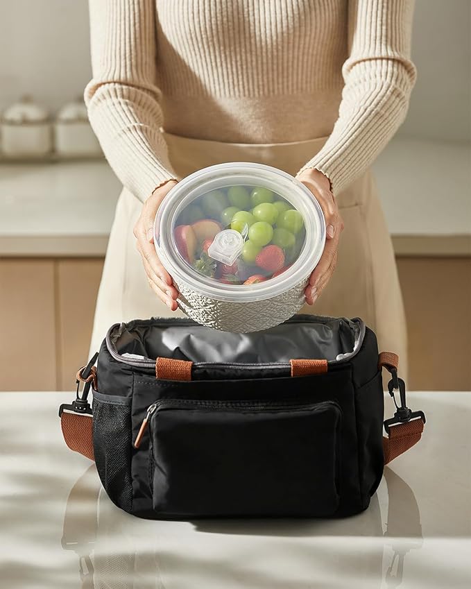 Metahom Ceramic Bowls with Lids Set of 2, Nesting Bowls - Image 4