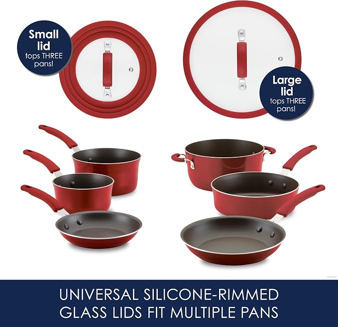 Rachael Ray Cook + Create Nonstick Cookware/Pots and Pan Set, 10 Piece - Image 6