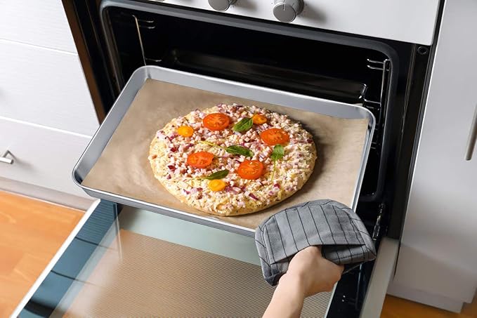 TeamFar Baking Sheet Set of 2, Baking Pans Tray Cookie Sheet Stainless Steel - Image 5