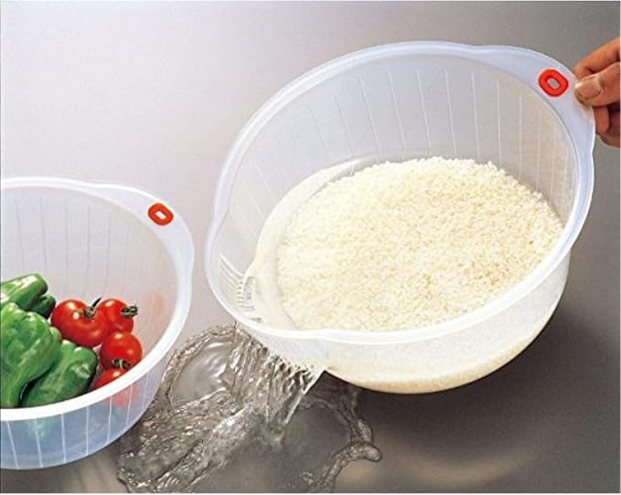 Inomata Plastic Japanese Rice Washing Bowl - Image 3