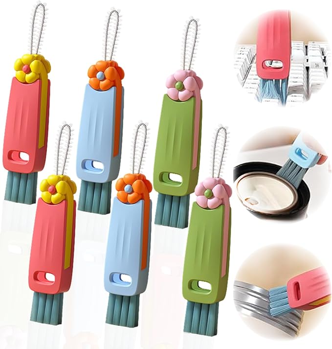 3 in 1 Cup Lid Gap Cleaning Brush Set, Bottle Cleaning Brush Multifunctional by Unknown