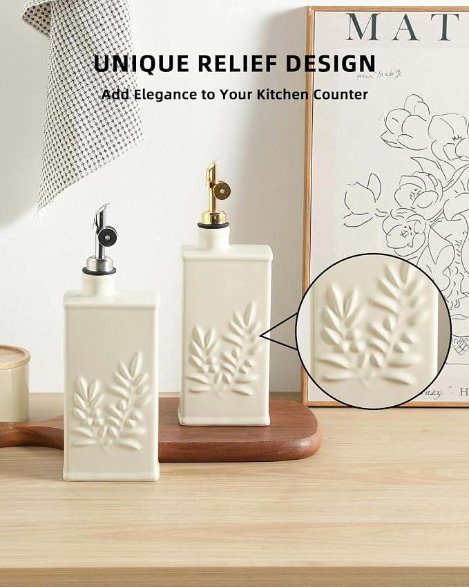 Sweejar Ceramic Olive Oil Dispenser Bottle - Image 3
