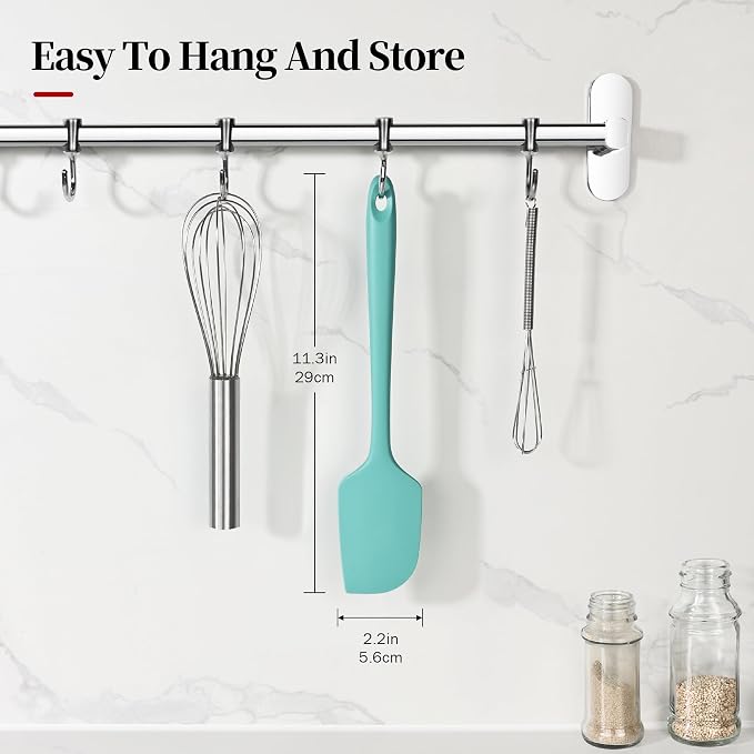 600ºF Heat Resistant Spatula, 11.34 inch High Heat Food Safe Semless Kitchen - Image 2