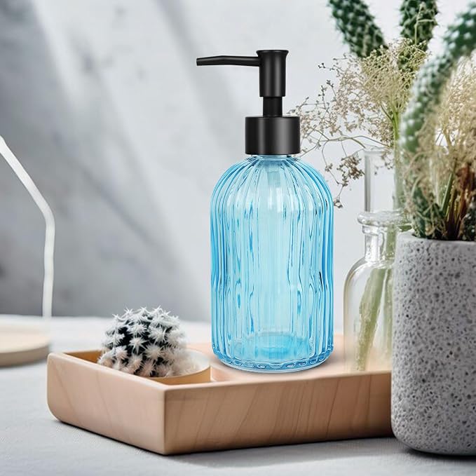Topsky Stripe Glass Soap Dispenser - Image 2