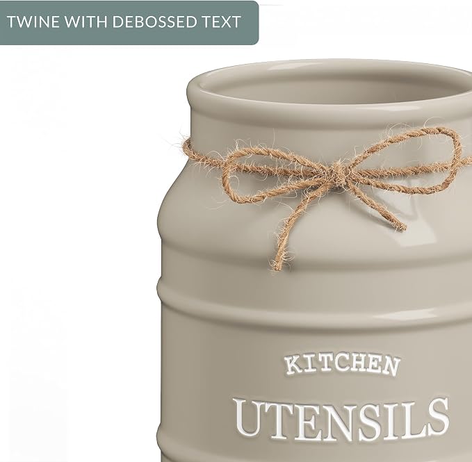Barnyard Designs Ceramic Farmhouse Utensil Holder - Image 9