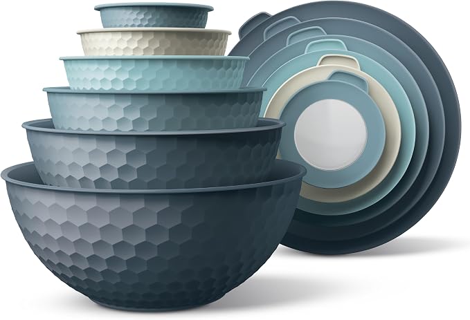 COOK WITH COLOR Mixing Bowls with Lids by CookwithColor