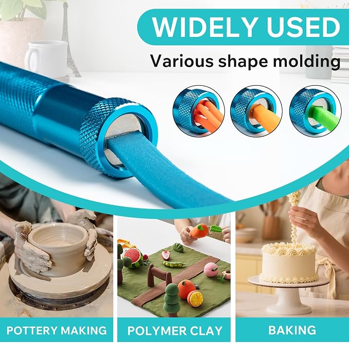 Polymer Clay tools, Clay Extruder, Sugar Paste Extruder, Cake Fondant Tool Set - Image 3