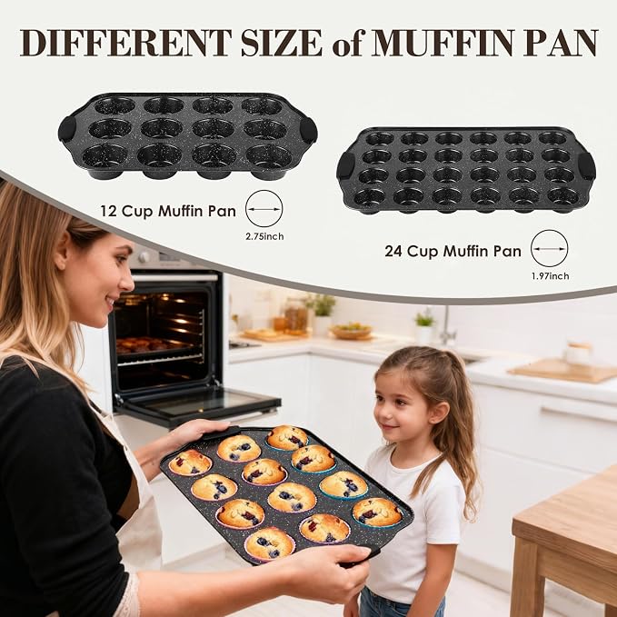Baking Pans Set Nonstick, Bakeware Sets Stackable - Image 6
