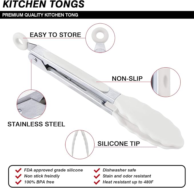 MSY BIGSUNNY Kitchen Food Tongs - Image 4