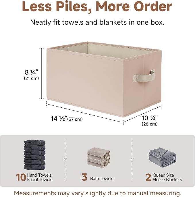 StorageWorks Closet Organizer Storage Baskets, Fabric Storage Bins - Image 3