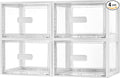 Vtopmart 4 Pack 18QT White Stackable Storage Drawers, Easily Assemble Closet by Vtopmart