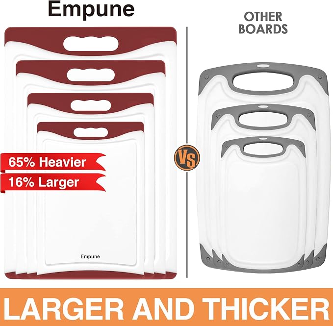 Empune Extra Large Cutting Boards, Plastic Cutting Boards - Image 2
