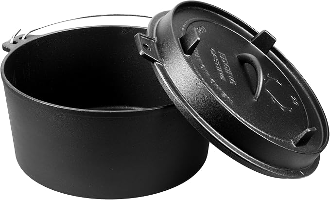 EDGING CASTING Pre-Seasoned Cast Iron Camping Dutch Ovens, Outdoor Camping - Image 4