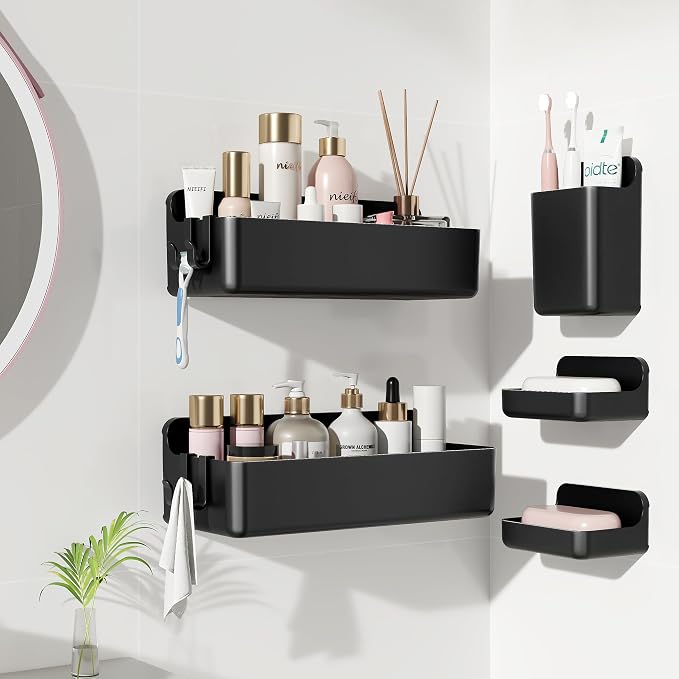 Nieifi Adhesive Wall Shelf, Shower Shelves 5 Pack - Image 9
