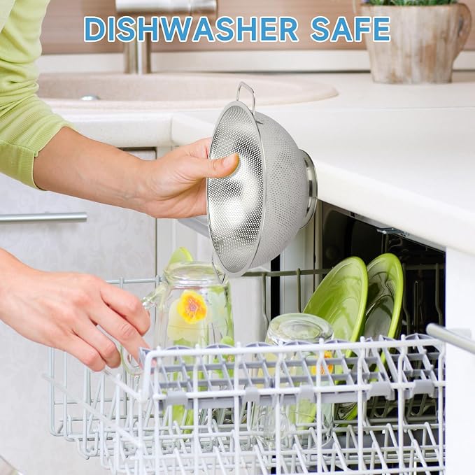 Colander for Kitchen, Stainless Steel Colander Strainer - Image 7