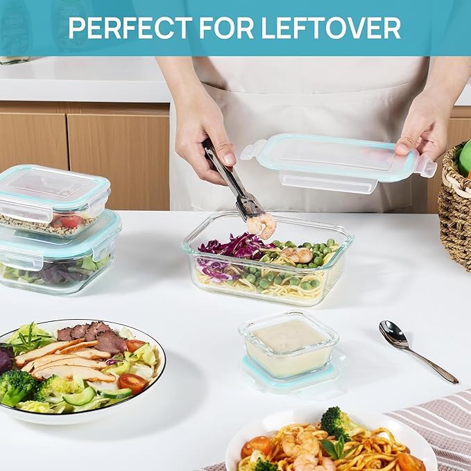 Vtopmart 8 Pack Glass Food Storage Containers - Image 6