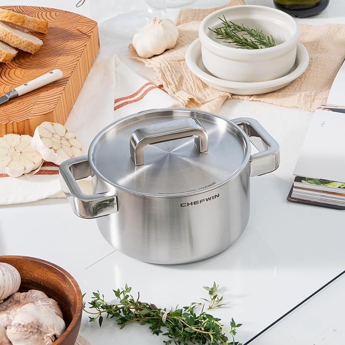 316 Stainless Steel 1.9 Quart Durable Sauce Pot - Image 2
