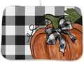 Fall Dish Drying Mat 18 x 24 Inch Thanksgiving Buffalo Plaid Pumpkin Drying Mat by Sorktse