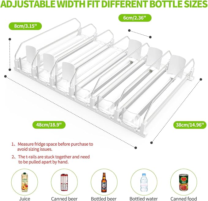 Coanto Drink Organizer for Fridge, Soda Can Dispenser for Refrigerator - Image 6