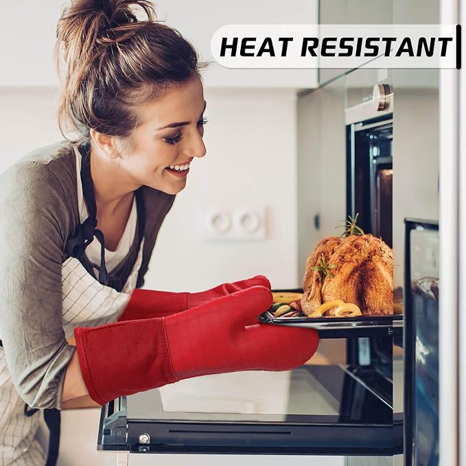 HOMWE Silicone Oven Mitts and Pot Holders - Image 4