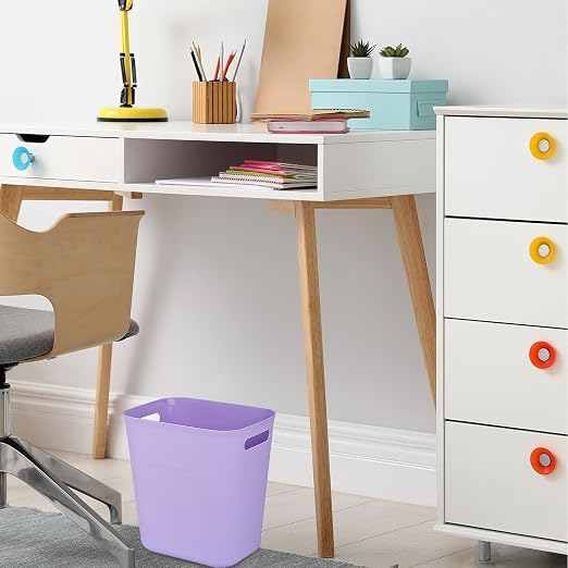 UUJOLY Plastic Small Trash Can Wastebasket, Garbage Container Basket - Image 3