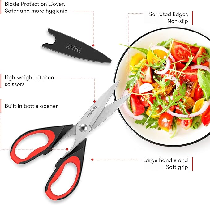 iBayam Kitchen Scissors All Purpose Heavy Duty 2 Pack - Image 7