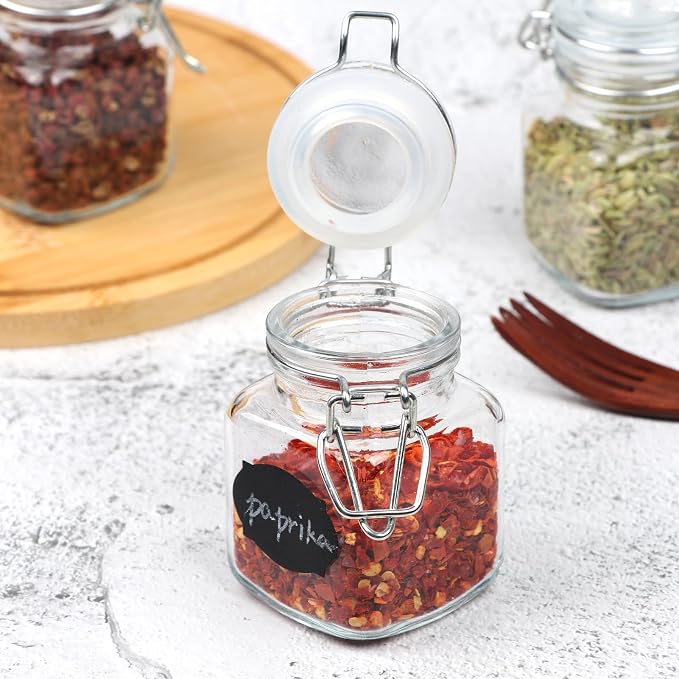 12 Pack Glass Jars with Airtight Lids, 3.4 oz Small Spice Jars, 12 Pack Empty - Image 3