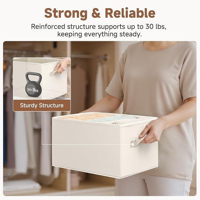 StorageWorks Closet Organizers and Storage Bins, Fabric Storage Baskets - Image 7