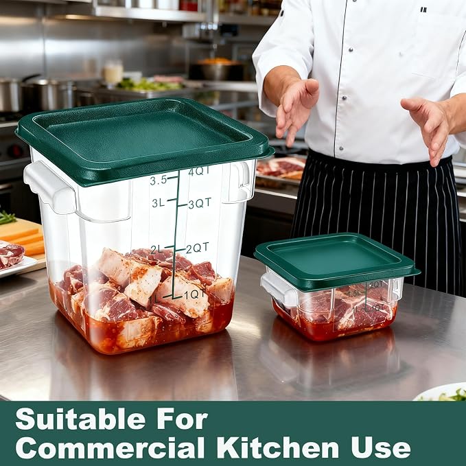 4 Pack 2QT & 4QT Food Storage Containers - Image 5
