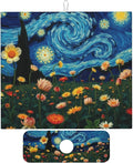 Starry Night Flowers Dish Drying Mat by Unknown