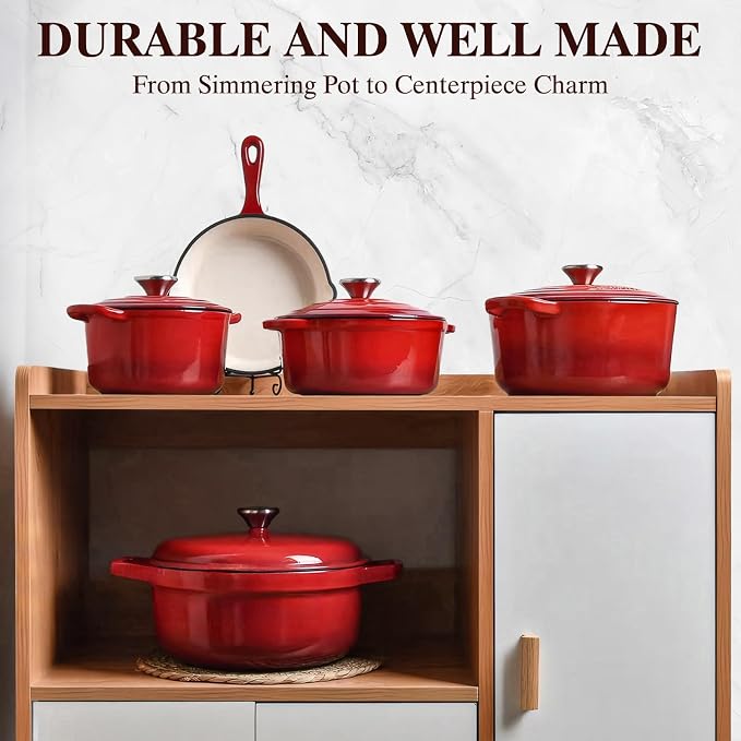 Umite Chef 7QT Enameled Cast Iron Dutch Oven - Image 8