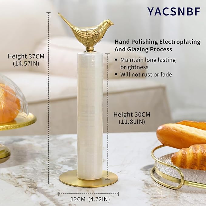 Luxurious Gold Paper Towel Holder Countertop, Brass Paper Towel Holder - Image 4