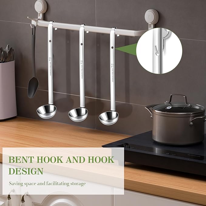 8 PCS Stainless Steel Ladle Soup Handle Ladle - Image 4