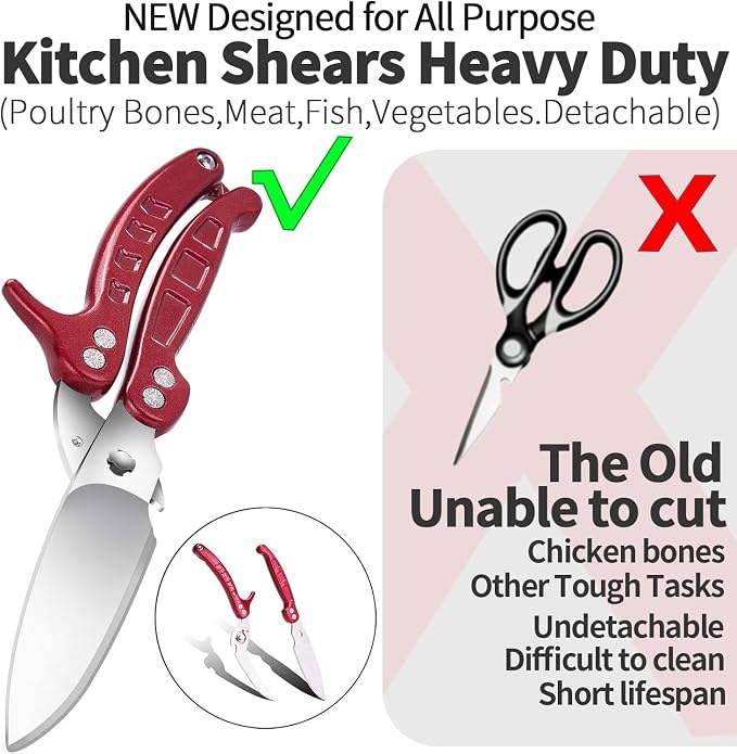 Heavy Duty Poultry Shears Scissors, Kitchen Shears - Image 7