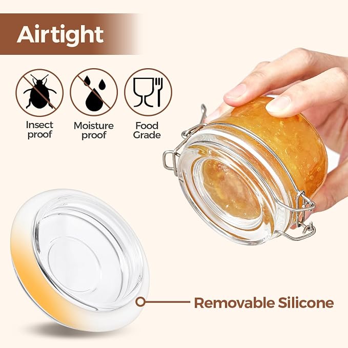 ComSaf 4oz Glass Spice Jars - Image 4