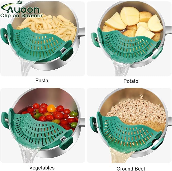 AUOON Oversized Pot Strainer Clip on Silicone - Image 5