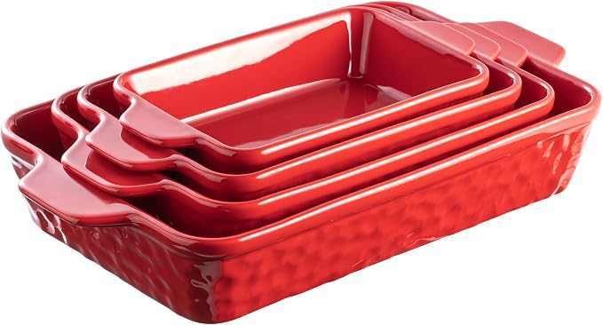 Dafuceramic Casserole Dishes for Oven, Baking Dishes, Ceramic Bakeware Sets of 4 by Dafuceramic