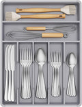 Lifewit Silverware Drawer Organizer Tray, Plastic Cutlery Storage by Lifewit